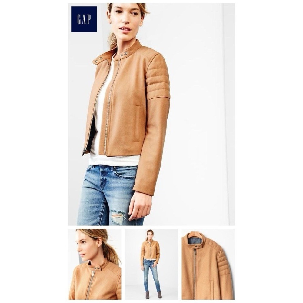GAP Camel Brown Bomber Jacket - Picture 2 of 9
